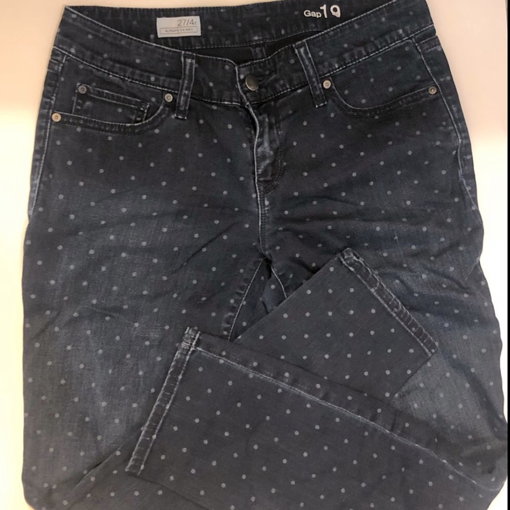 Gap polka dot skinny jeans size 4